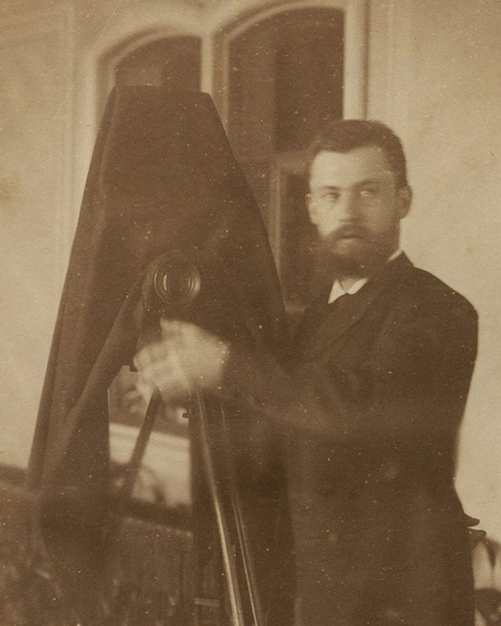 Николай Мещерин. Автопортрет в зеркале (фрагмент). 1886–1887. Государственная Третьяковская галерея, Москва