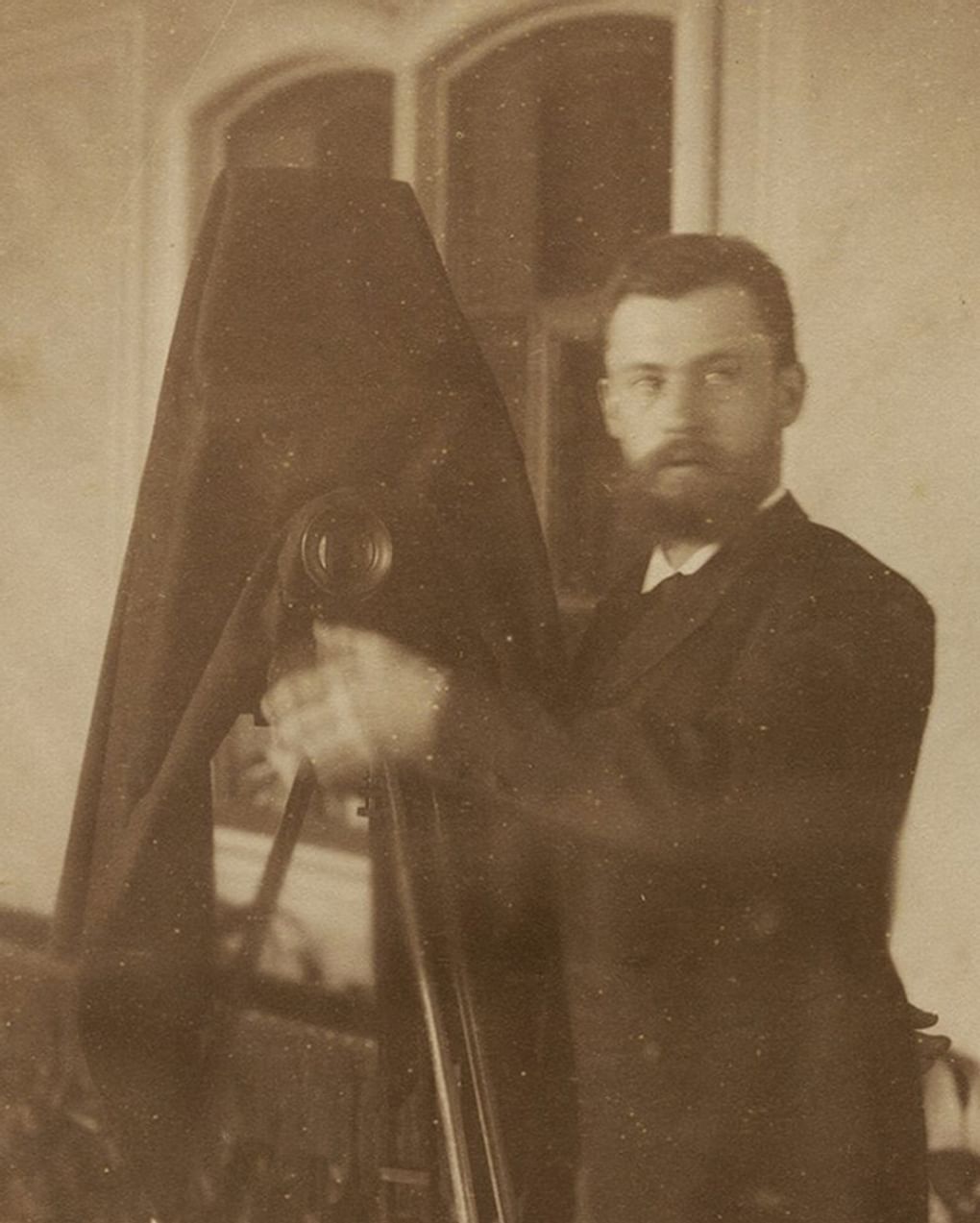 Николай Мещерин. Автопортрет в зеркале (фрагмент). 1886–1887. Государственная Третьяковская галерея, Москва