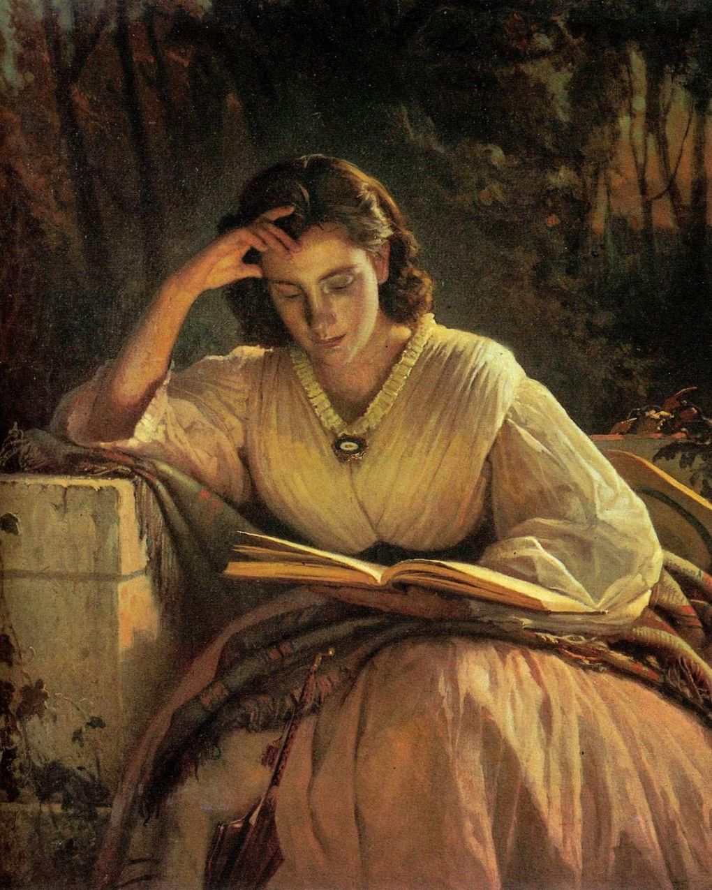 Иван Крамской. За чтением. Портрет Софьи Николаевны Крамской. 1863. Государственная Третьяковская галерея, Москва