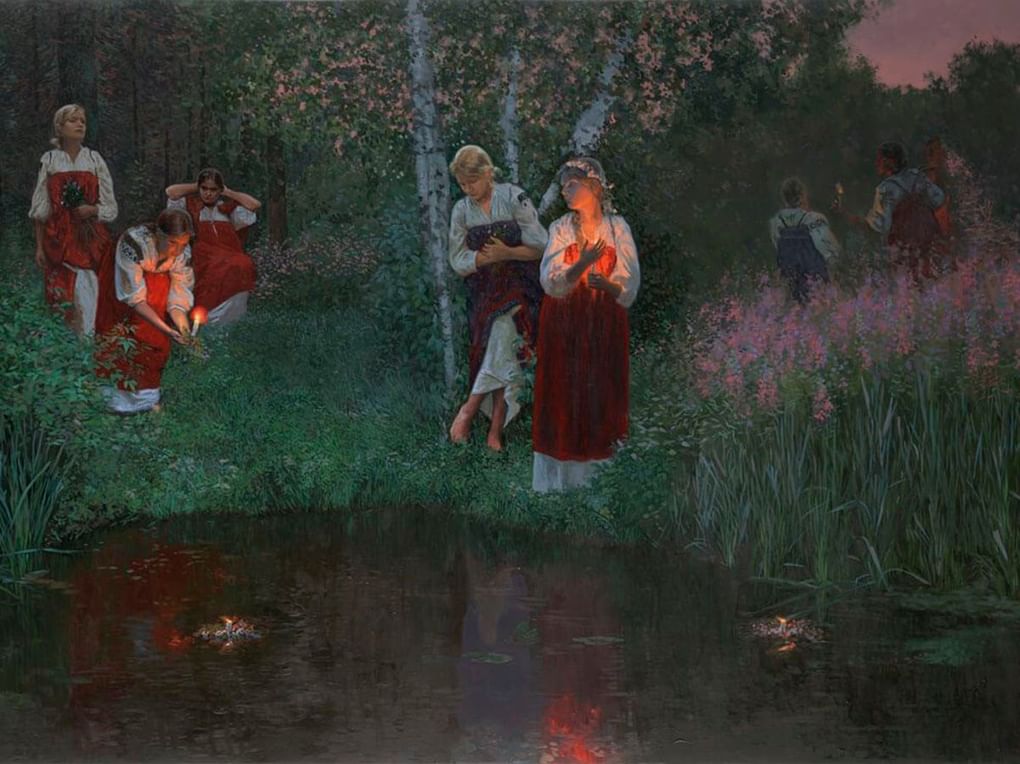 Семен Кожин. Гадание на венках (фрагмент). 2008. Частное собрание