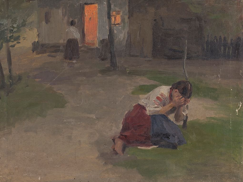Николай Пимоненко. Горе (фрагмент) 1900-е. Нижегородский государственный художественный музей, Нижний Новгород