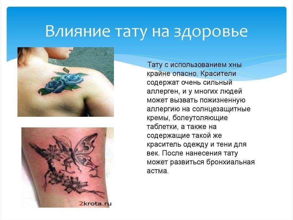 Влияние татуировок и пирсинга на организм человека презентация