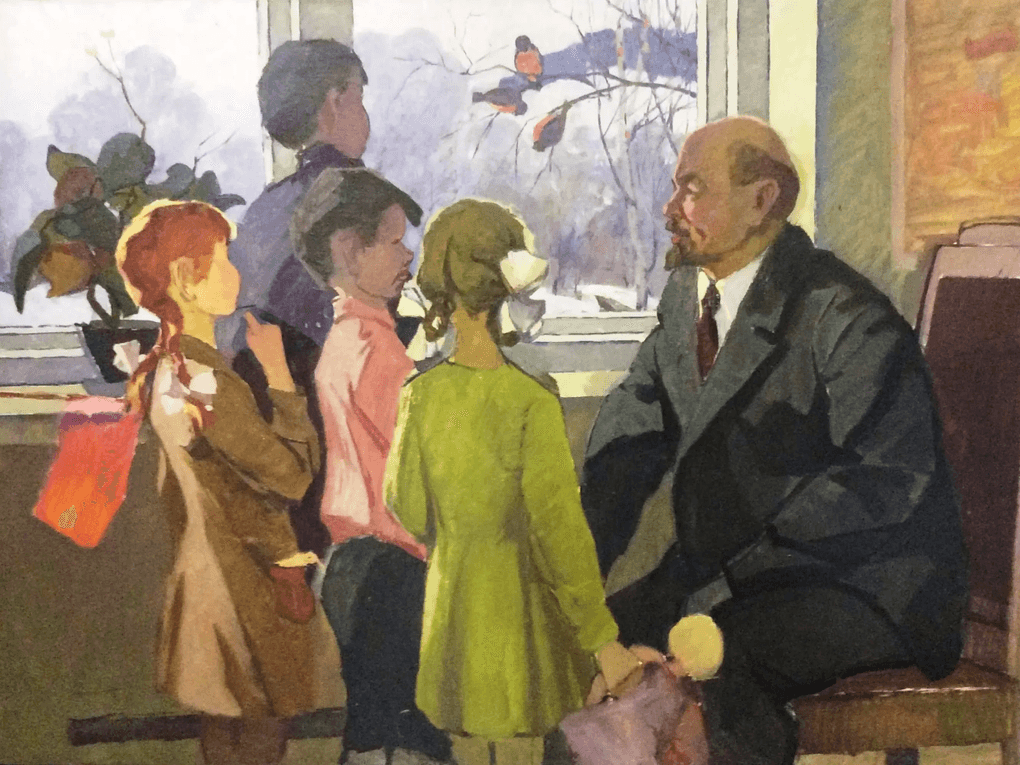Юрий Петров. Ленин и дети (фрагмент). 1960–е. Частное собрание