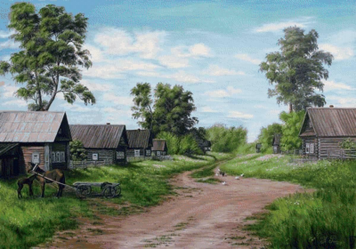 Картина родная деревня рубцов
