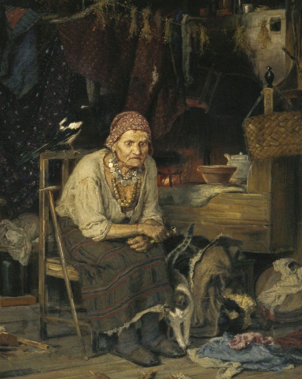 Константин Савицкий. «С нечистым знается» (фрагмент). 1879. Государственная Третьяковская галерея, Москва