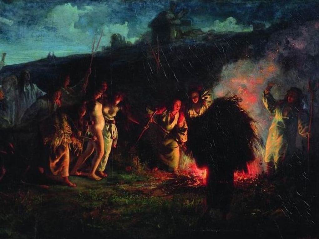 Григорий Мясоедов. Опахивание. 1876. Государственный Русский музей, Санкт-Петербург
