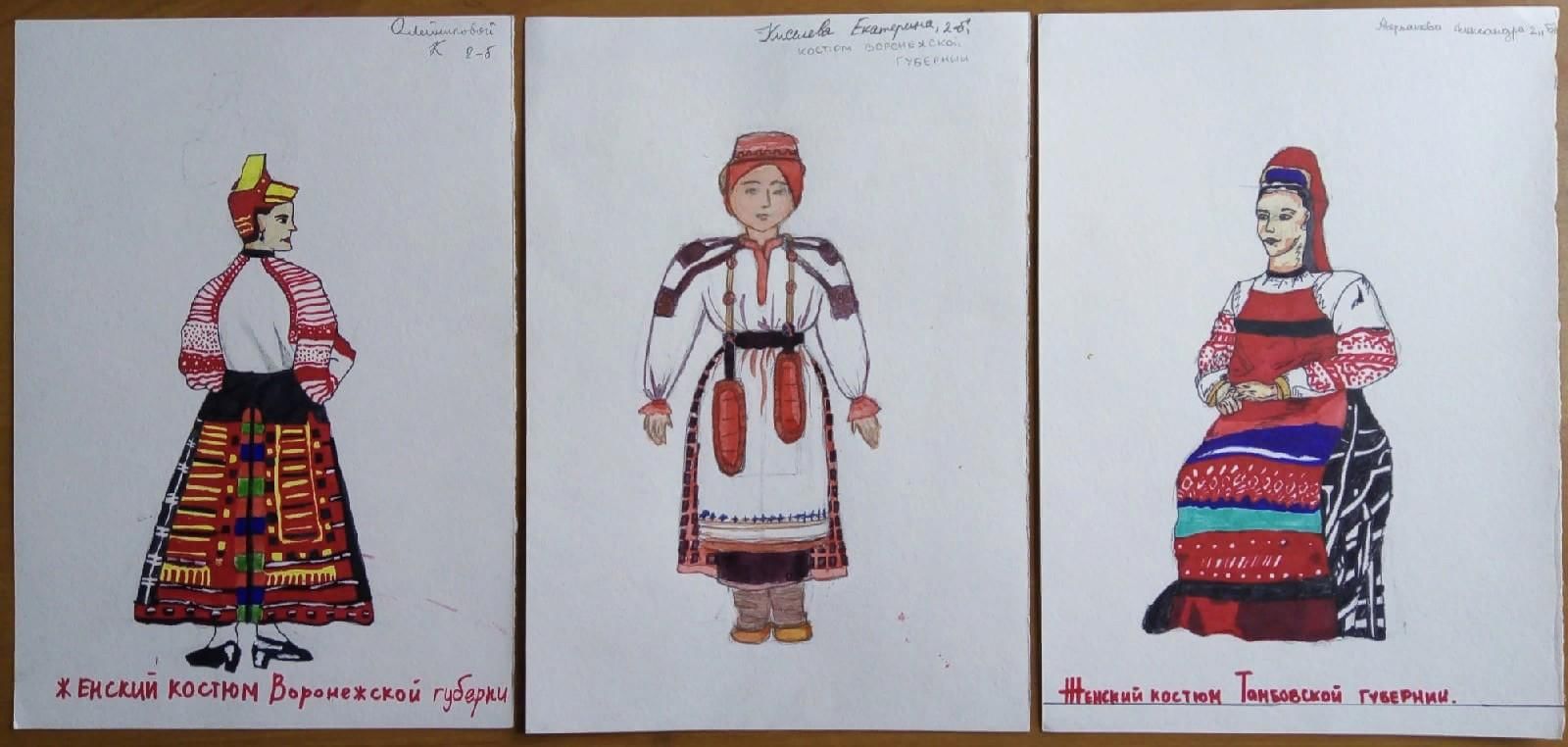 Воронежский народный костюм картинки для детей