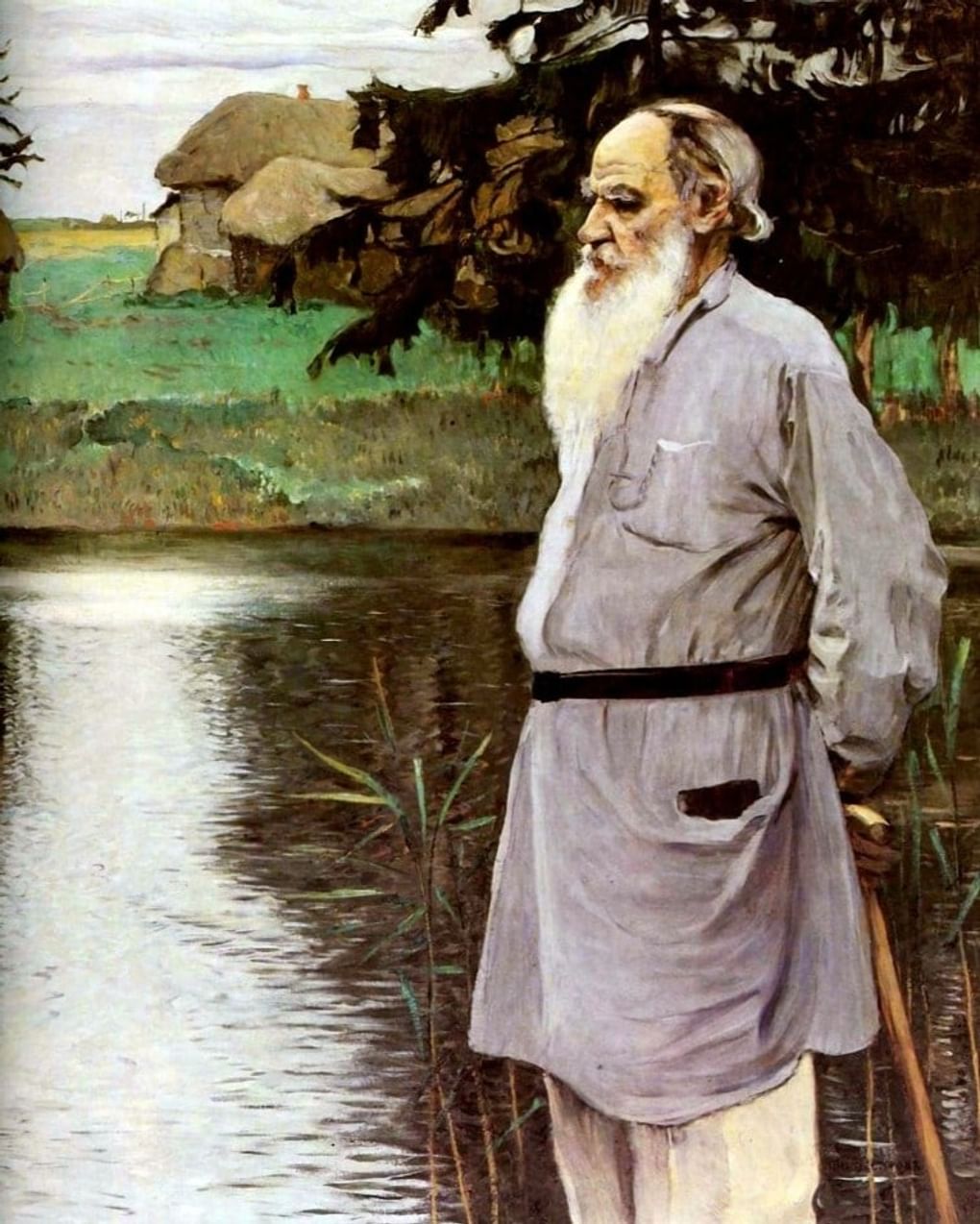 Михаил Нестеров. Портрет Льва Толстого. 1907. Государственный музей Л.Н. Толстого, Москва
