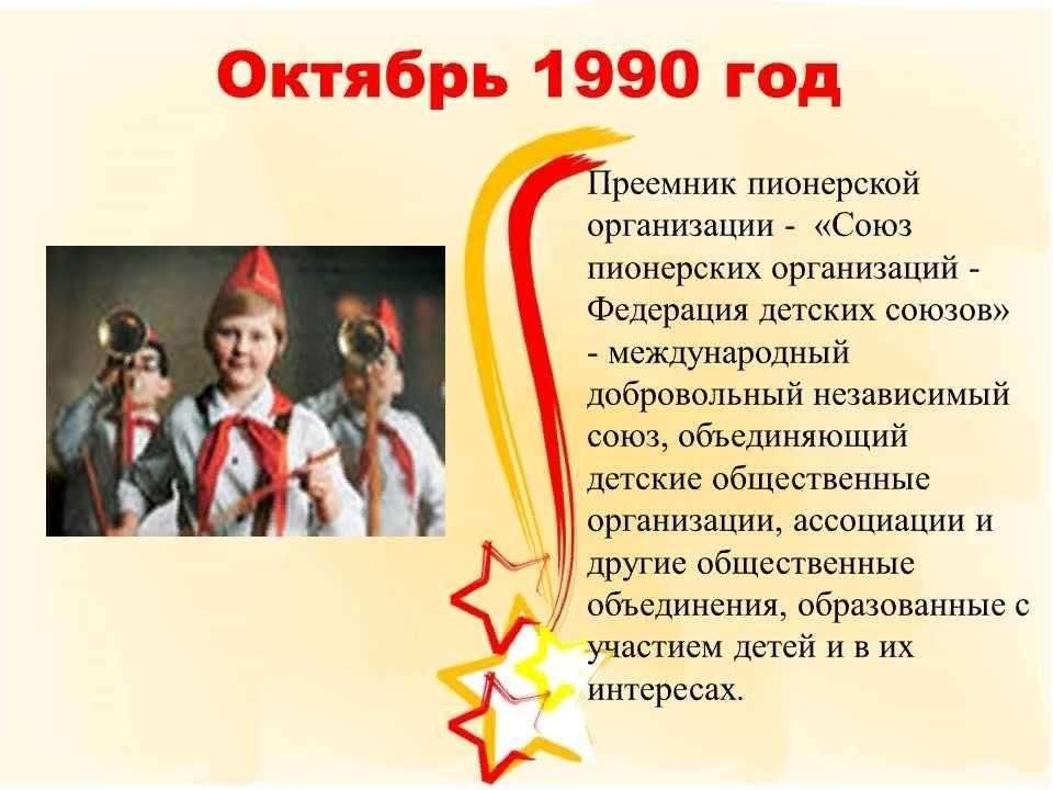 История пионерии кратко презентация