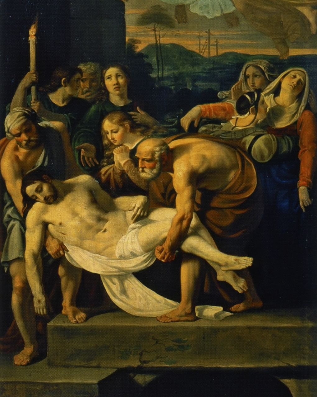 Алексей Егоров. Положение во гроб (фрагмент). 1807. Государственная Третьяковская галерея, Москва