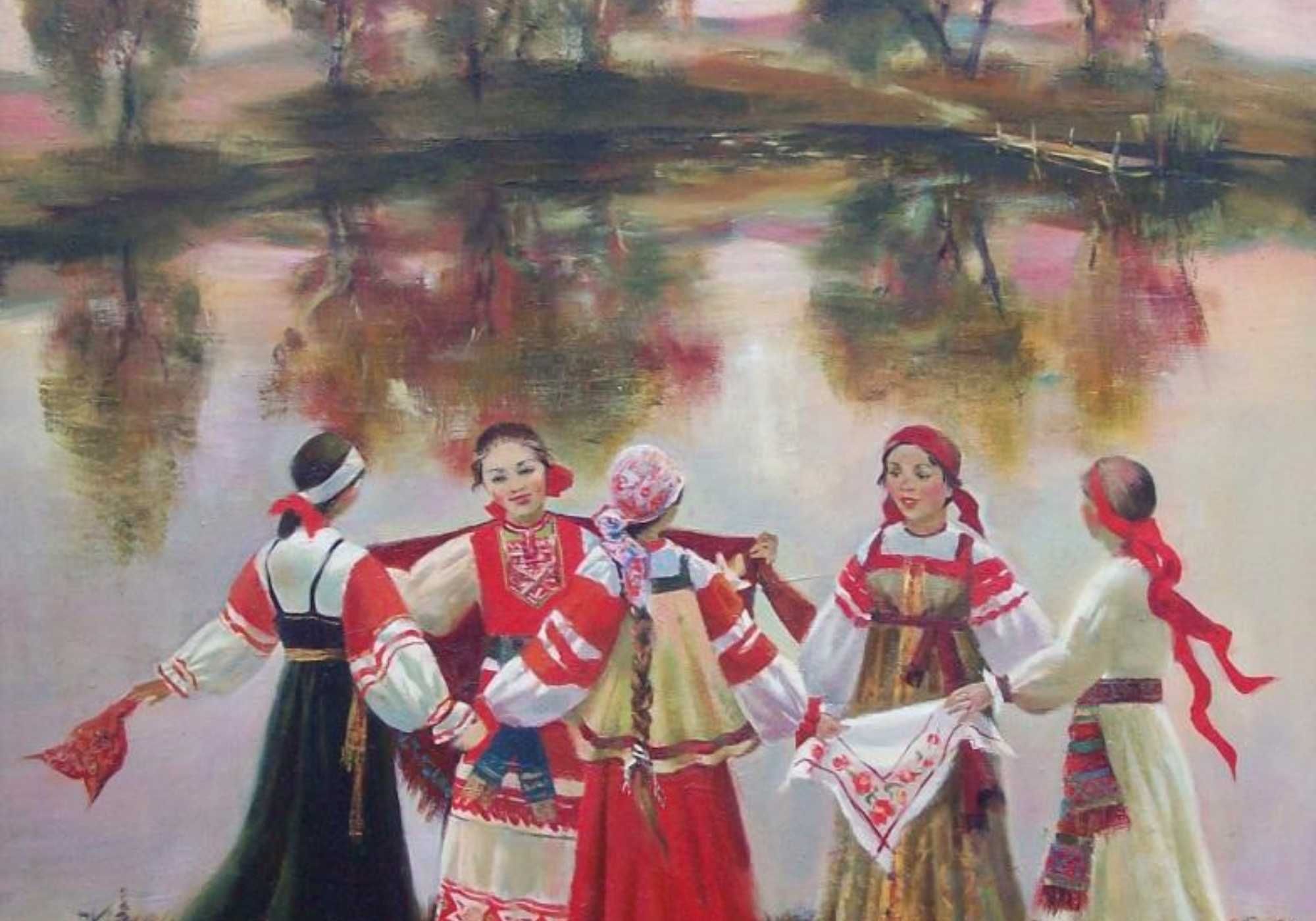 Картинки хоровода в русских народных костюмах