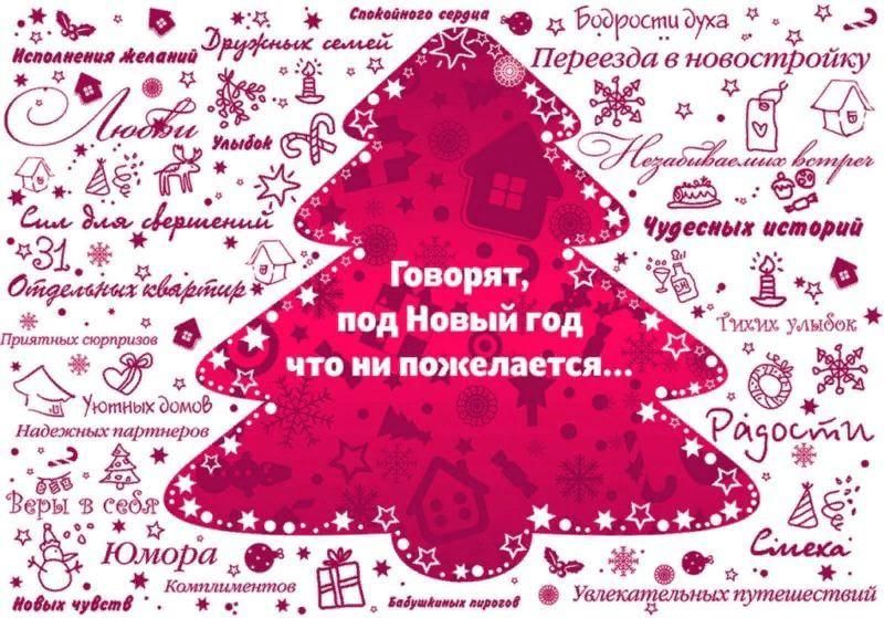 Поздравление с новым годом в виде чертежа