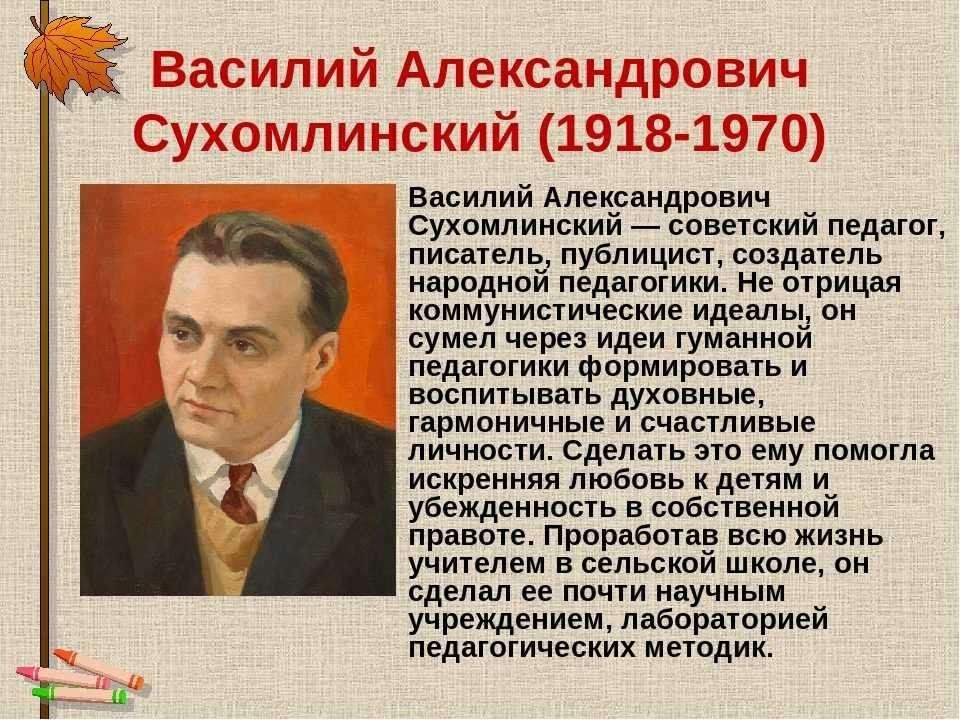 Сухомлинский василий александрович презентация по педагогике