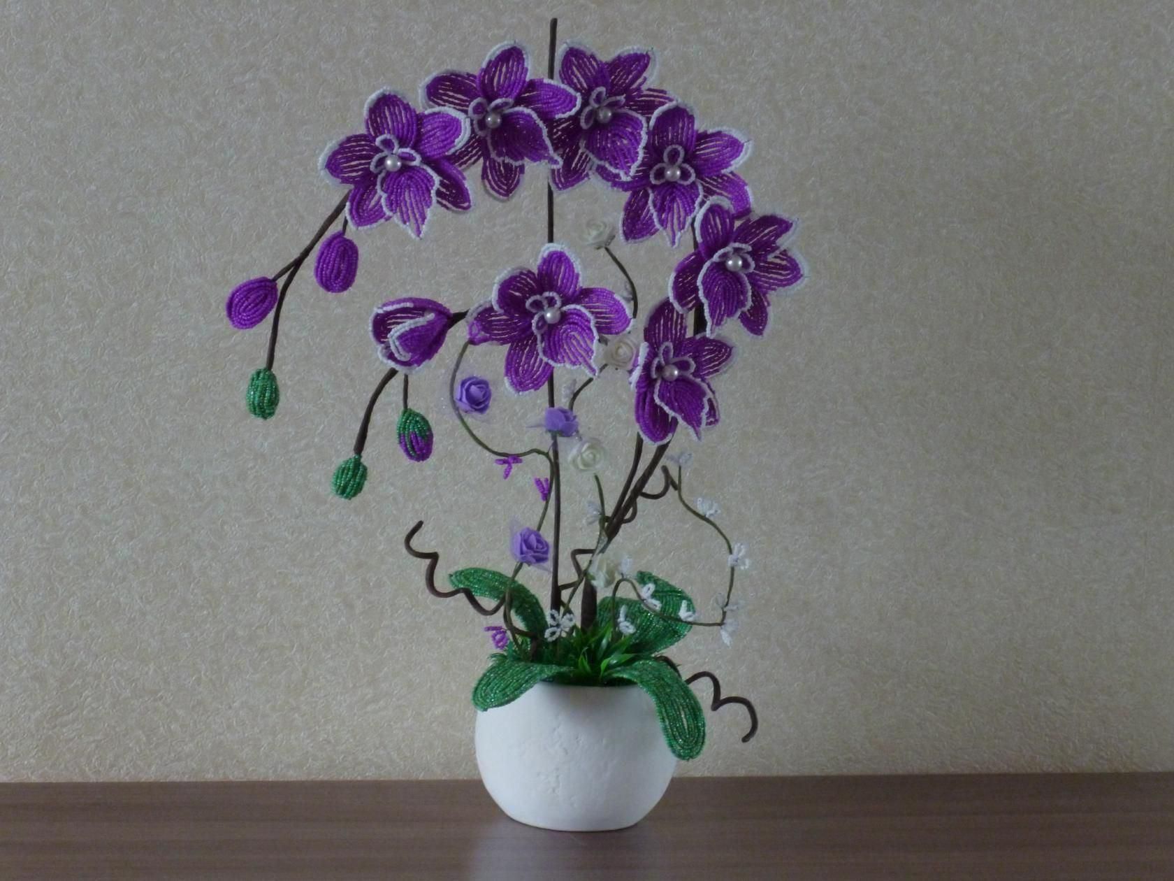 орхидея из бисера фото лучших