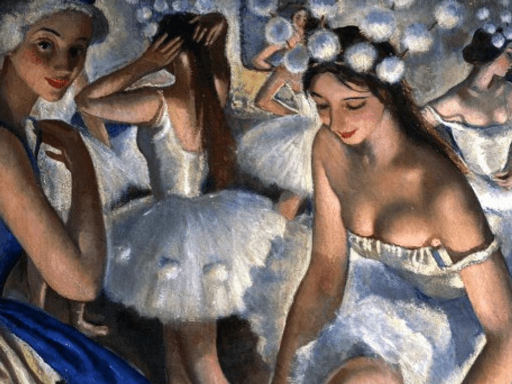Балетная уборная. Снежинки (балет П.И. Чайковского «Щелкунчик») (фрагмент). 1923. Государственный Русский музей, Санкт-Петербург