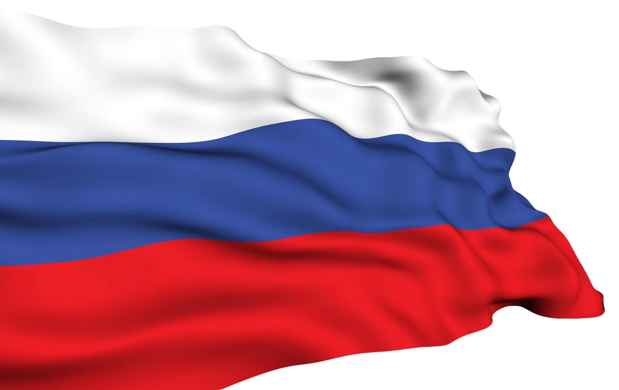 Флаг РФ на белом фоне