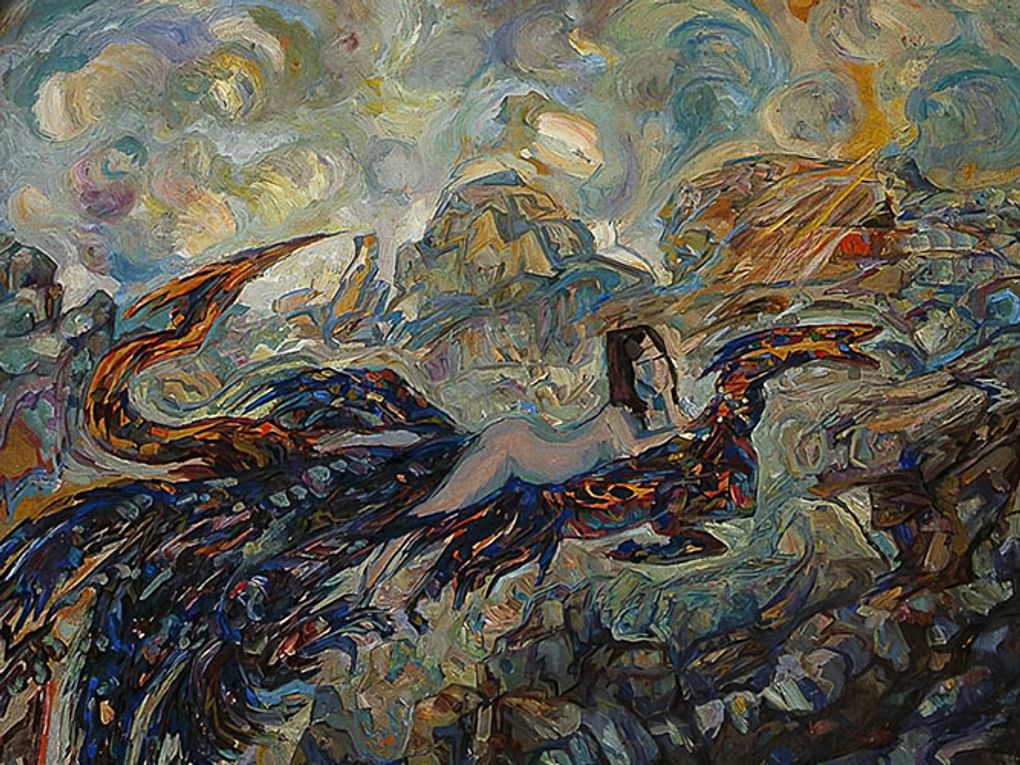 Василий Милиоти. Женщина на драконе (фрагмент). 1920. Краснодарский краевой художественный музей им. Ф.А.Коваленко, Краснодар