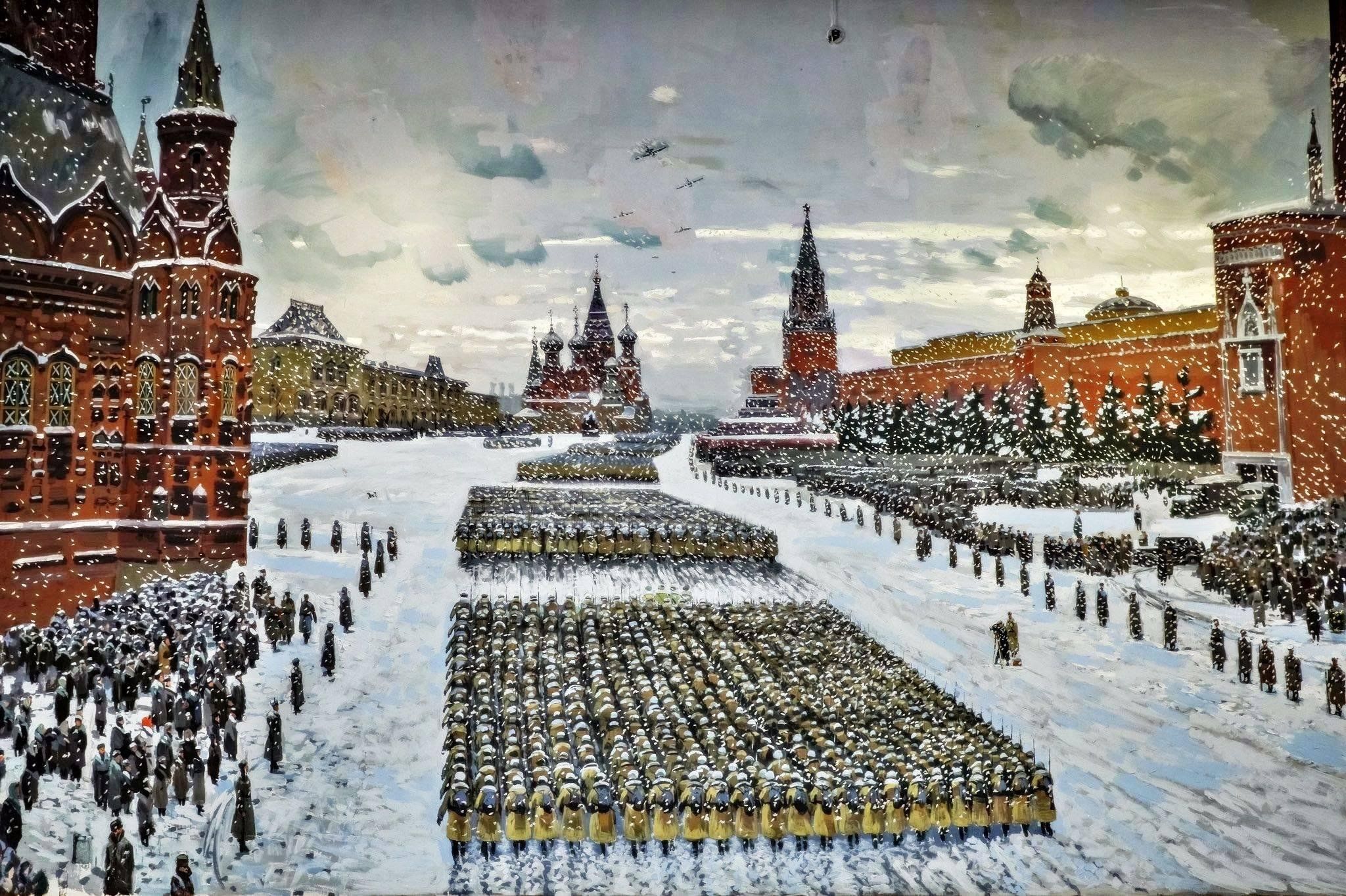 Когда началась битва за город москва. Парад на красной площади в Москве 7 ноября 1941 года Юон. К. Юон «парад на красной площади 7 ноября 1941 года». Парад на красной площади 1941 битва за Москву.