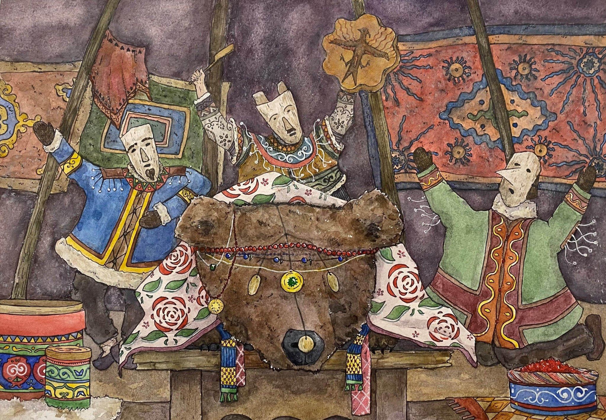 Рисунок медвежий праздник