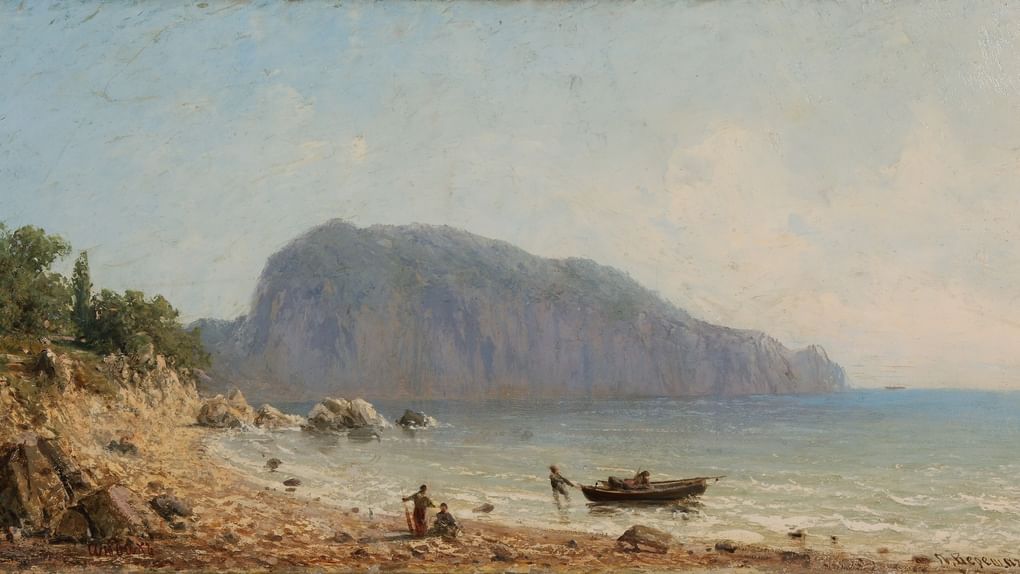 Петр Верещагин. Аю-Даг в Крыму. 1872. Ярославский художественный музей, Ярославль. Выставка «Наш! Путь на пользу», Музей-заповедник «Коломенское», Москва