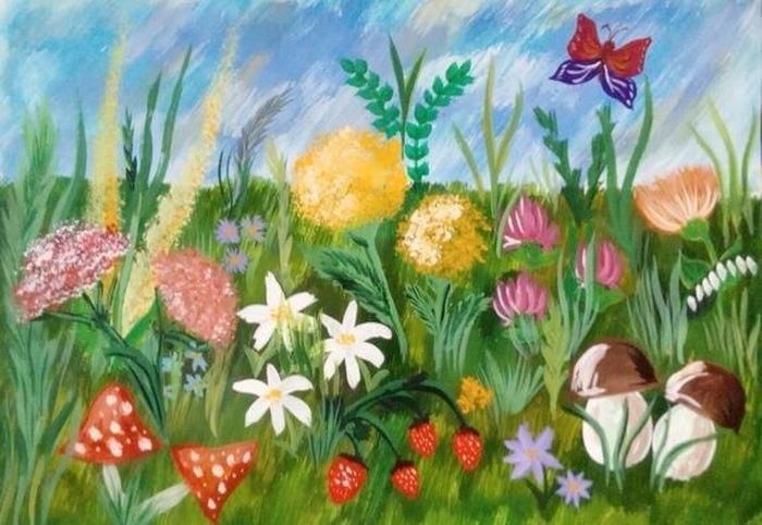 Рисунок летняя фантазия в детском саду