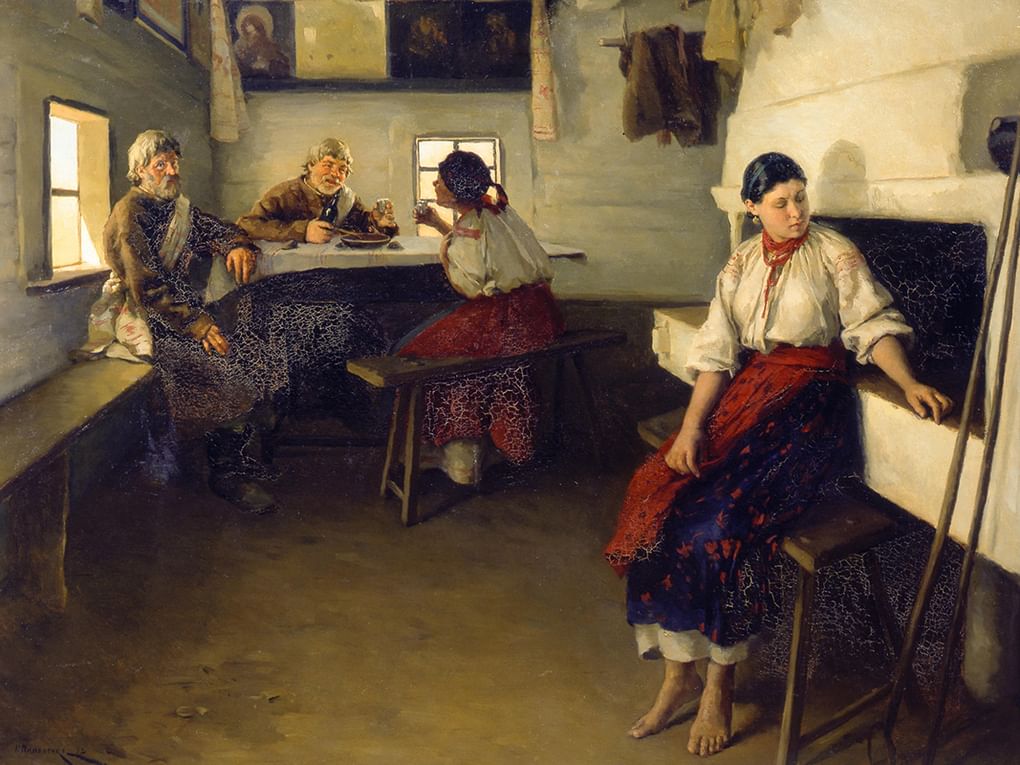 Николай Пимоненко. Сваты (фрагмент). 1892. Краснодарский краевой художественный музей им. Ф.А. Коваленко, Краснодар