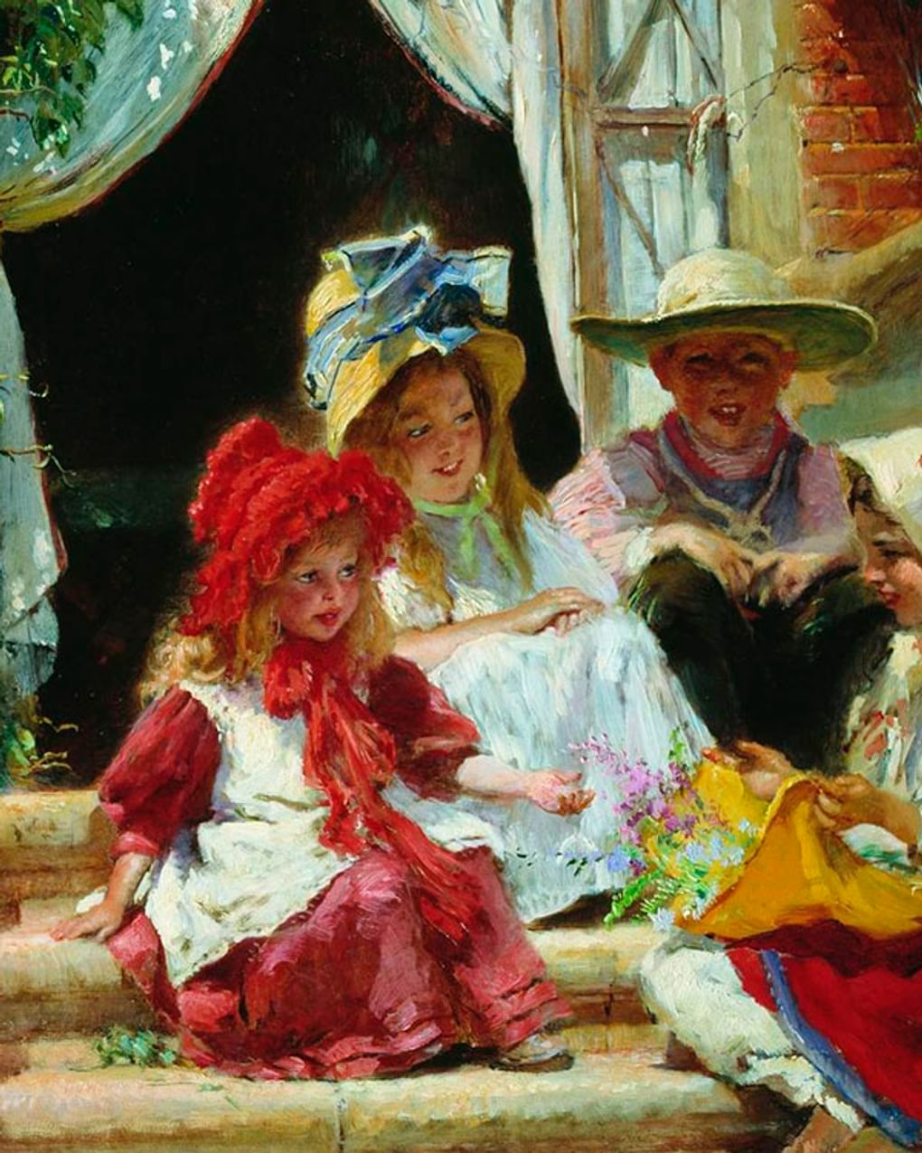 Константин Маковский. Дети (фрагмент). XIX век. Переславль-Залесский историко-архитектурный и художественный музей-заповедник, Переславль-Залесский, Ярославская область