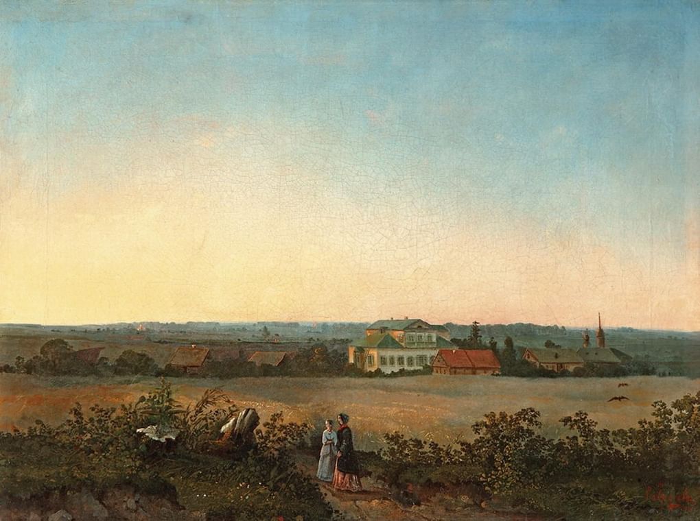 Алексей Саврасов. Вид в окрестностях Москвы с усадьбой. 1850. Государственная Третьяковская галерея, Москва