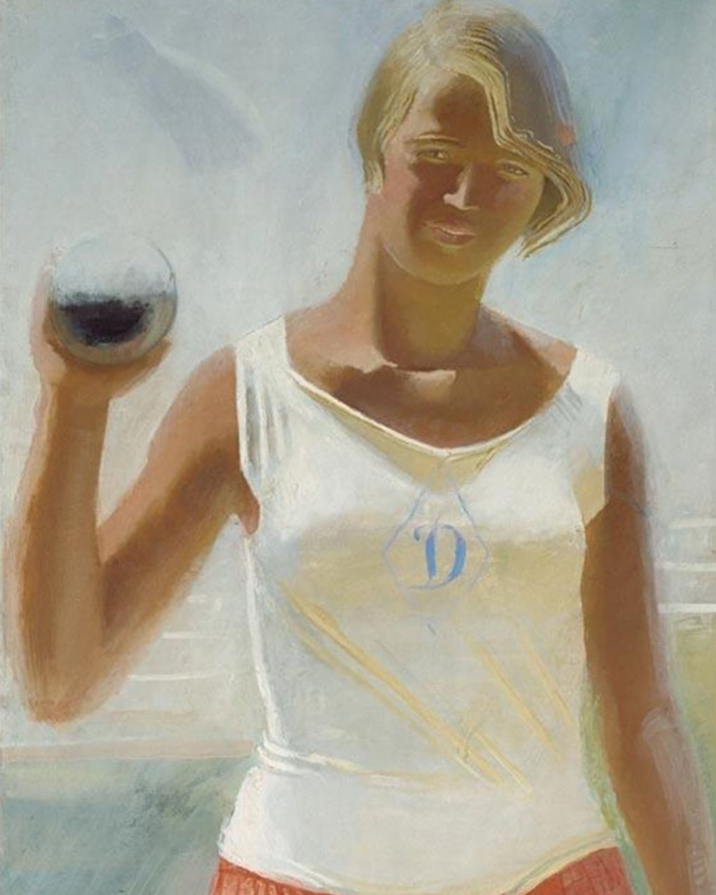 Александр Самохвалов. Девушка с ядром (фрагмент). 1933. Государственная Третьяковская галерея, Москва