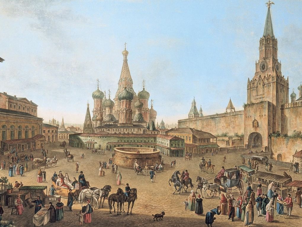 Федор Алексеев. Красная площадь в Москве. Около 1801. Государственный музей изобразительных искусств имени А.С. Пушкина, Москва