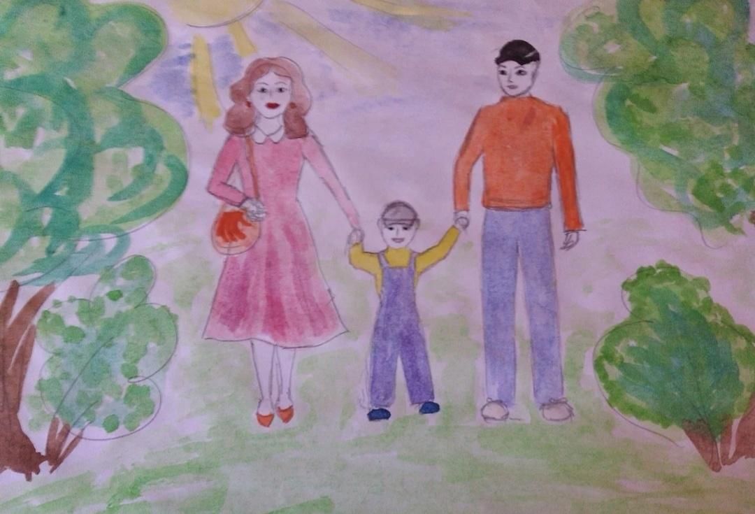 Рисунок ко дню семьи любви и верности