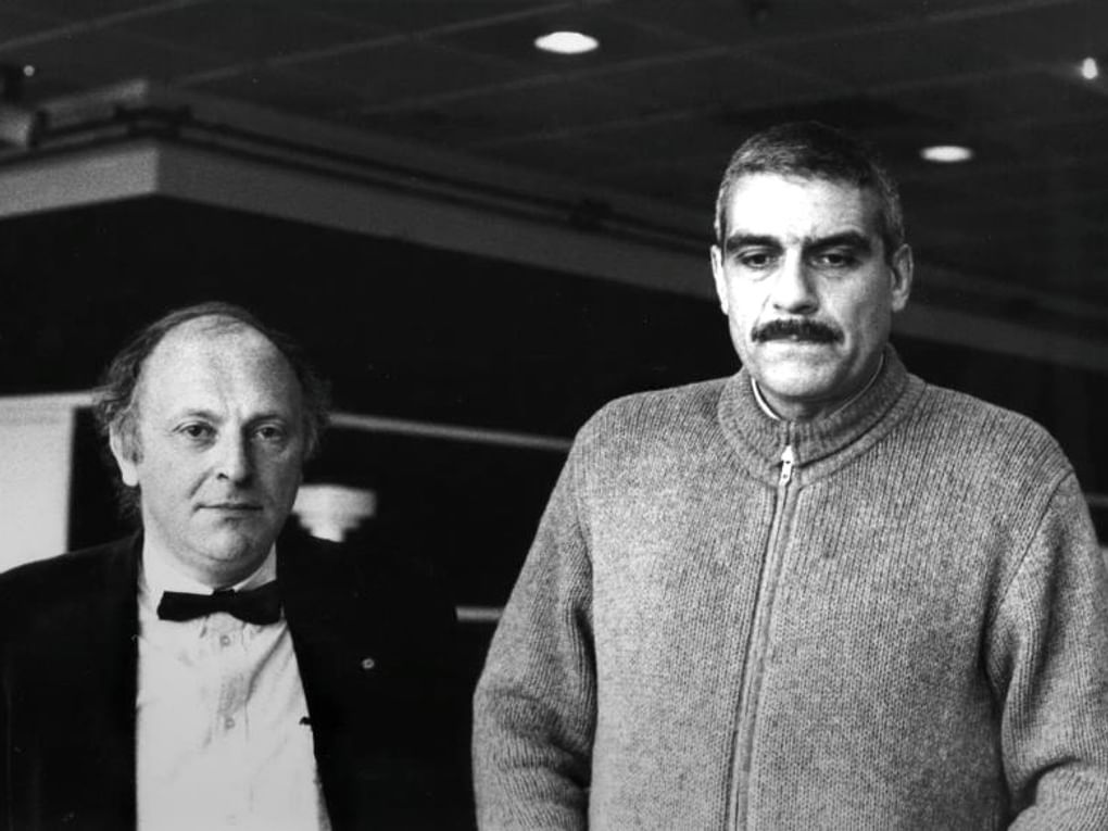 Сергей Довлатов (справа) и поэт Иосиф Бродский. Нью-Йорк, США, 1985 год. Фотография: Нина Аловерт / Государственный объединенный музей-заповедник истории Дальнего Востока им. В.К. Арсеньева, Владивосток
