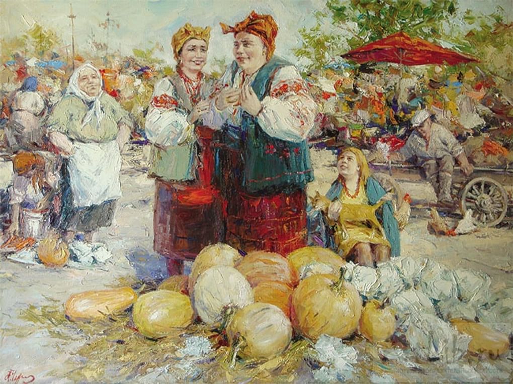 Александр Чередниченко. Ярмарка (фрагмент). 2009. Частное собрание