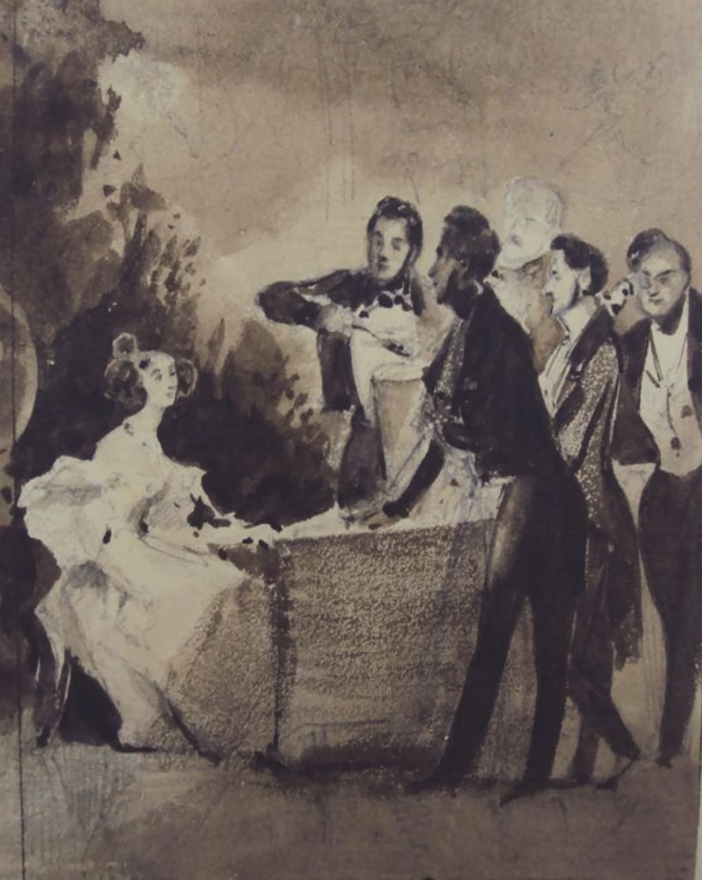 Григорий Гагарин. Сцена в гостиной дома Юсуповых. 1833. Государственный Эрмитаж, Санкт-Петербург