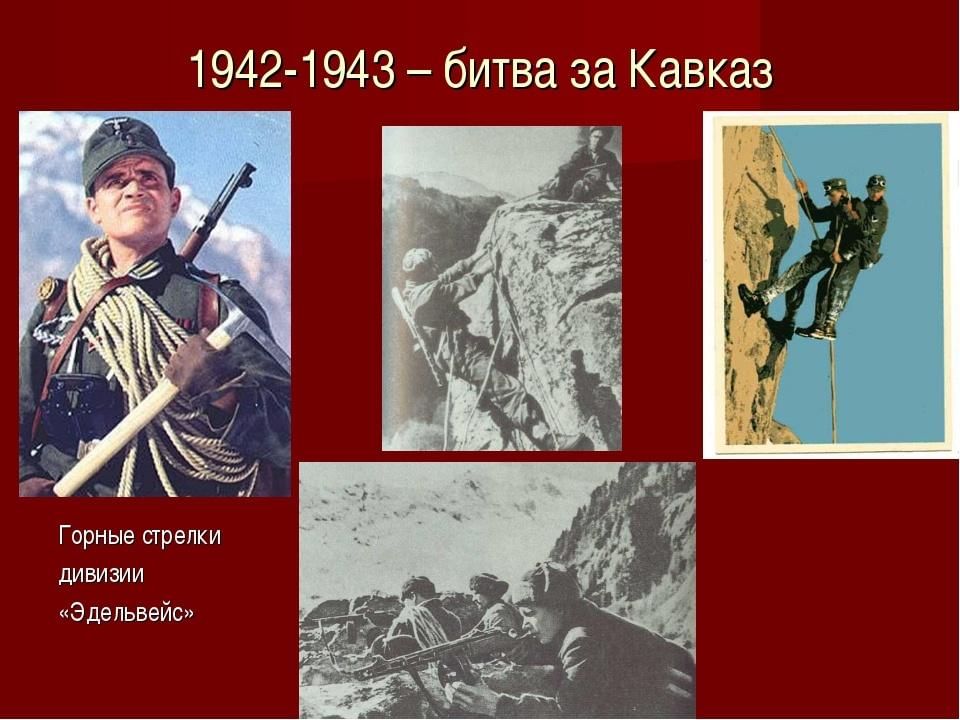 Презентация битва за кавказ вов