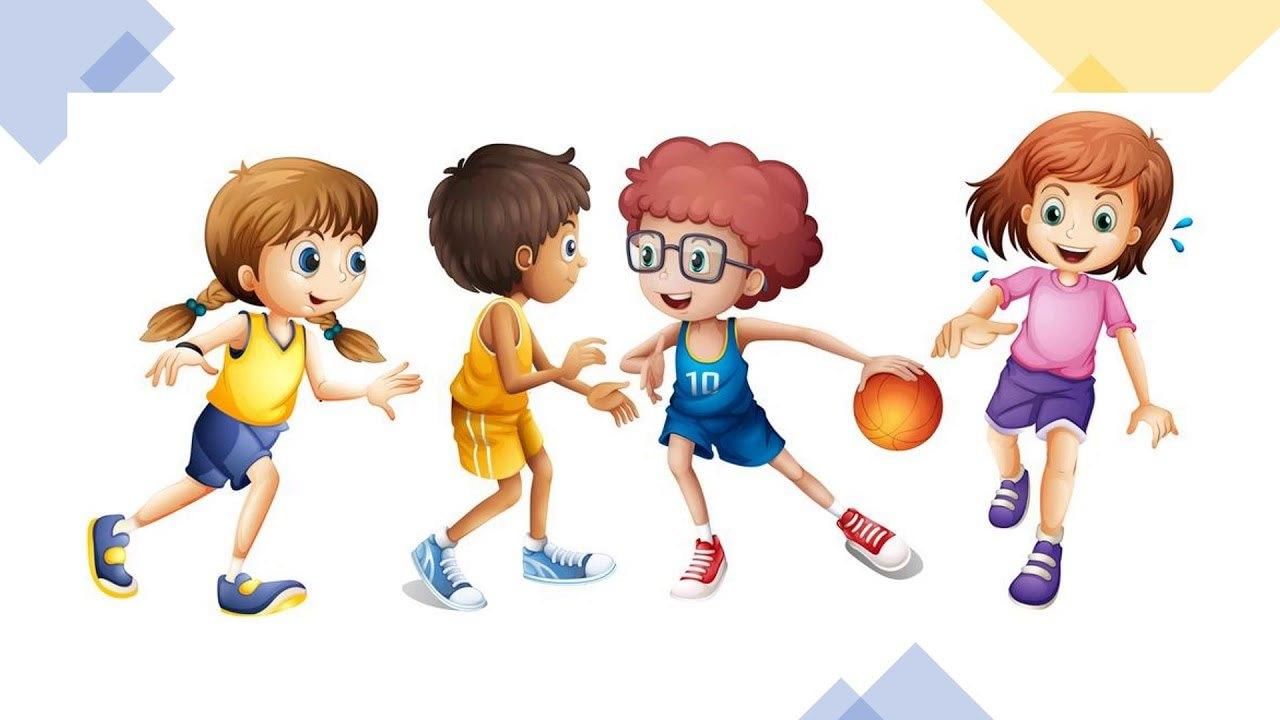 Играющие дети мультяшный на белом фоне