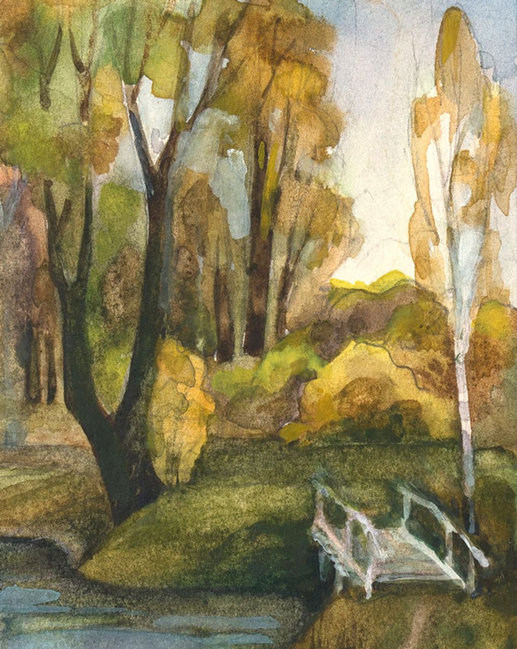Людмила Симонова. Ясная Поляна. Мостик (фрагмент). 2002. Тульский музей изобразительных искусств, Тула 