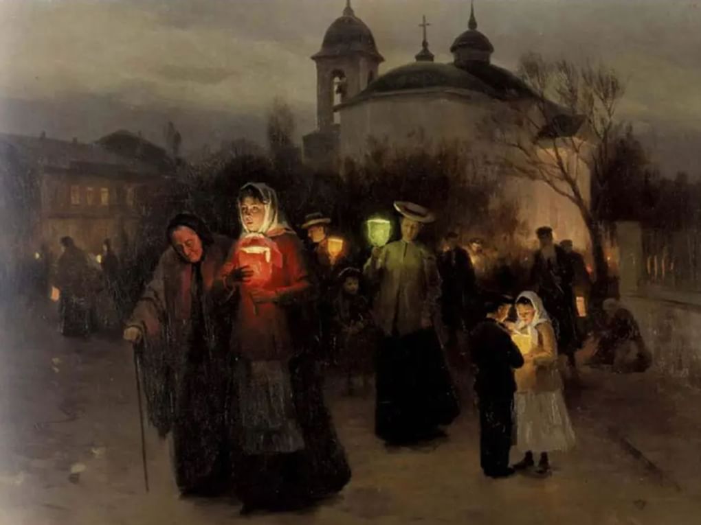 Николай Пимоненко. Страстной четверг (фрагмент). 1887. Национальный художественный музей Украины, Киев, Украина