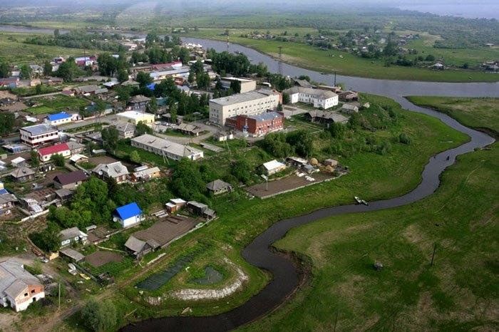 Карта парабельского района со спутника