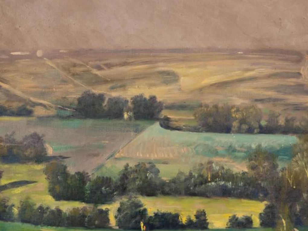 Александр Самохвалов. Поля (фрагмент). 1940-е. Тверская областная картинная галерея, Тверь