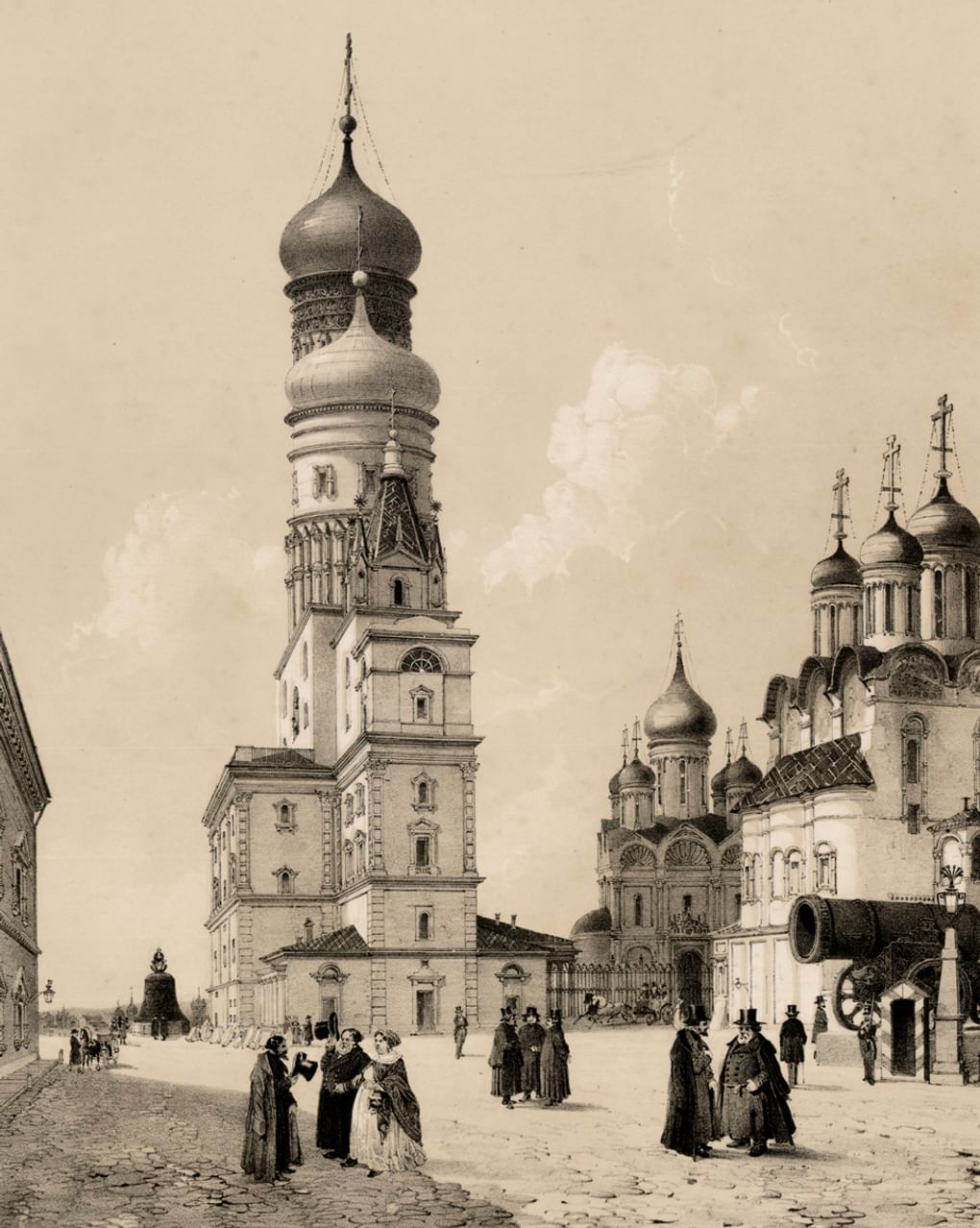 Филипп Бенуа. Москва. Царь-пушка и колокольня Ивана Великого. Середина 1840-х–1850-е. Государственный музей А.С. Пушкина, Москва