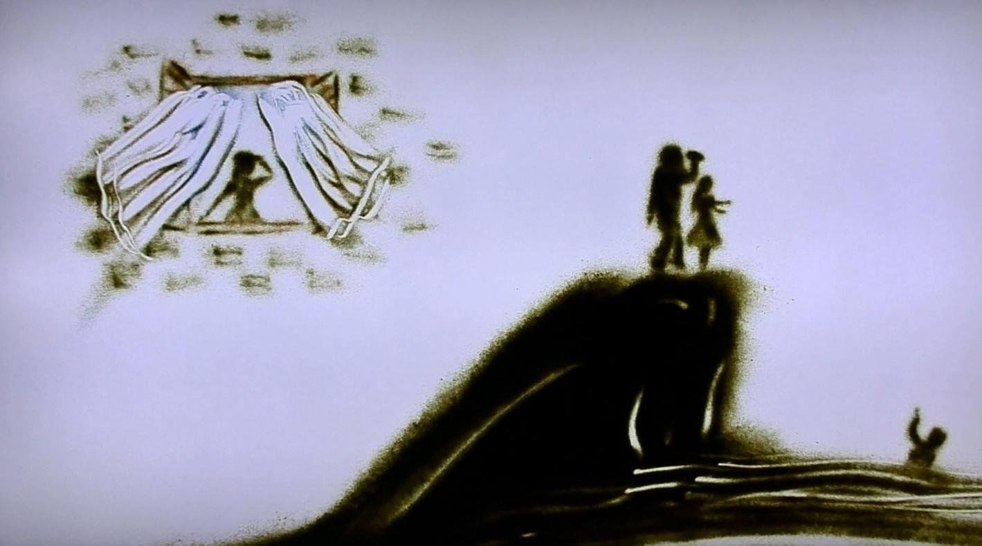 Песочный мультфильм «Чудо не носит колокольчик»