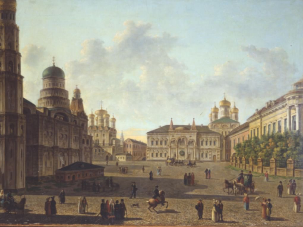 Федор Алексеев. Вид Ивановской площади в Московском Кремле. 1810-е. Государственный музей архитектуры имени А.В. Щусева, Москва