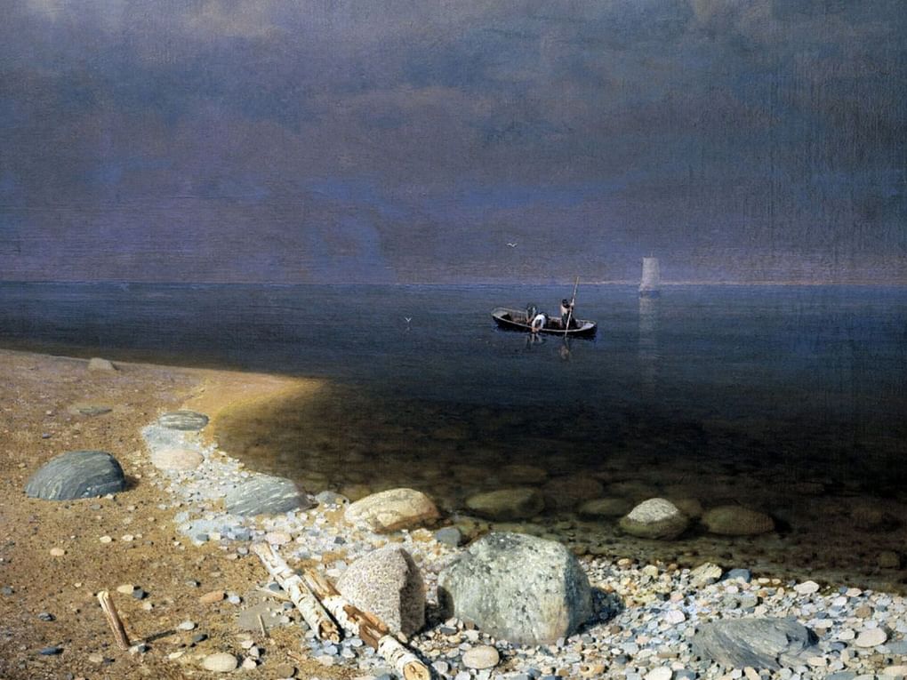 Архип Куинджи. Лодка в море. Крым. 1875. Государственный Русский музей, Санкт-Петербург