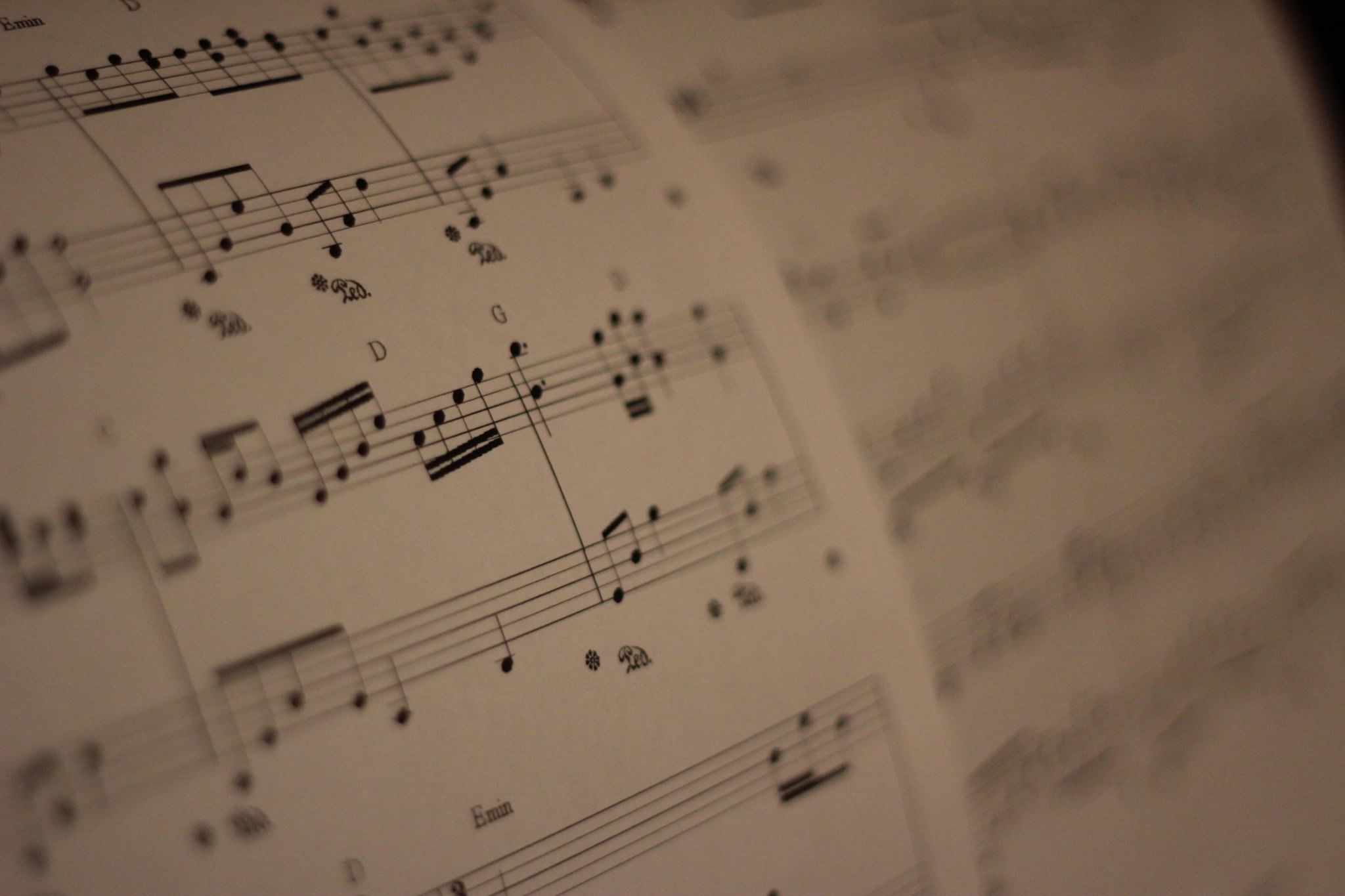 Musical Notes on paper.