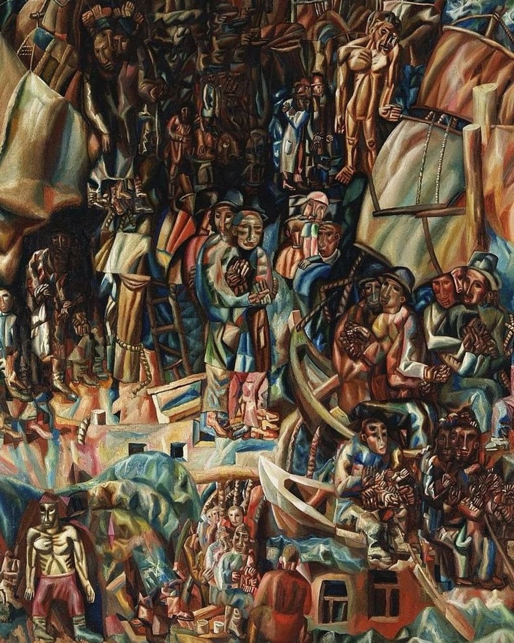 Павел Филонов. Корабли (фрагмент). 1919. Государственная Третьяковская галерея, Москва