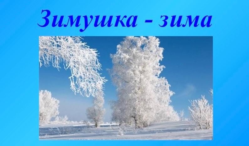 Проект зимушка зима