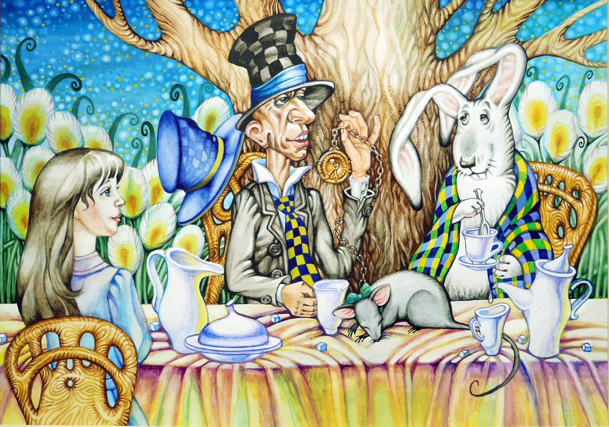 Adventures in wonderland. Алиса в стране чудес иллюстрации Льюиса Кэрролла. Льюис Кэрролл безумное чаепитие. Безумное чаепитие Алиса в стране чудес. Алиса в стране чудес безумное чаепитие иллюстрации.