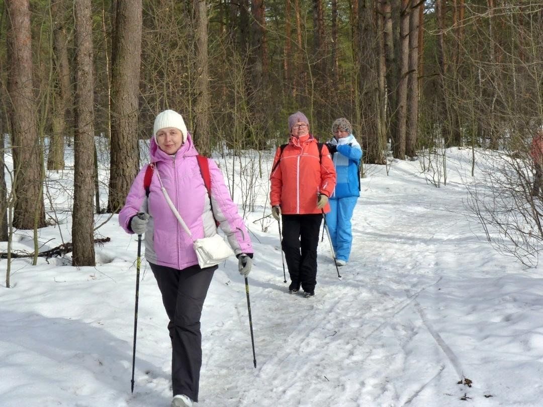 Ходьба с палками зимой