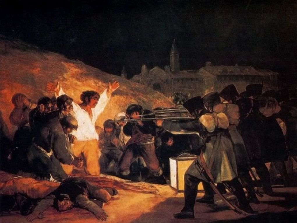 Франсиско де Гойя. Третье мая 1808 года в Мадриде (фрагмент). 1814. Национальный музей Прадо, Мадрид, Испания